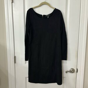 Black dress, with lace up detail